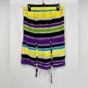 AKA New York Striped Silk Strapless Romper